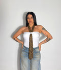 Body con cravatta leopardata